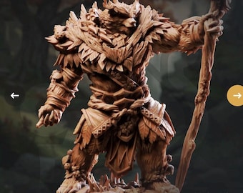 Druida Bearfolk / miniatura sin pintar de DND