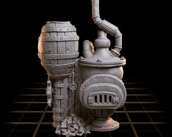 old boiler furnace stove / dnd terrain scatter