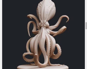 Kraken octopus squid  /dnd unpainted mini large 50mm base