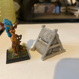 Barrels in a rack / dnd / 28mm