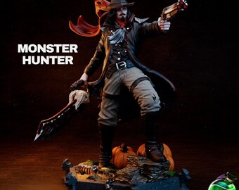Monster Hunter with Gun / dnd mini UNPAINTED