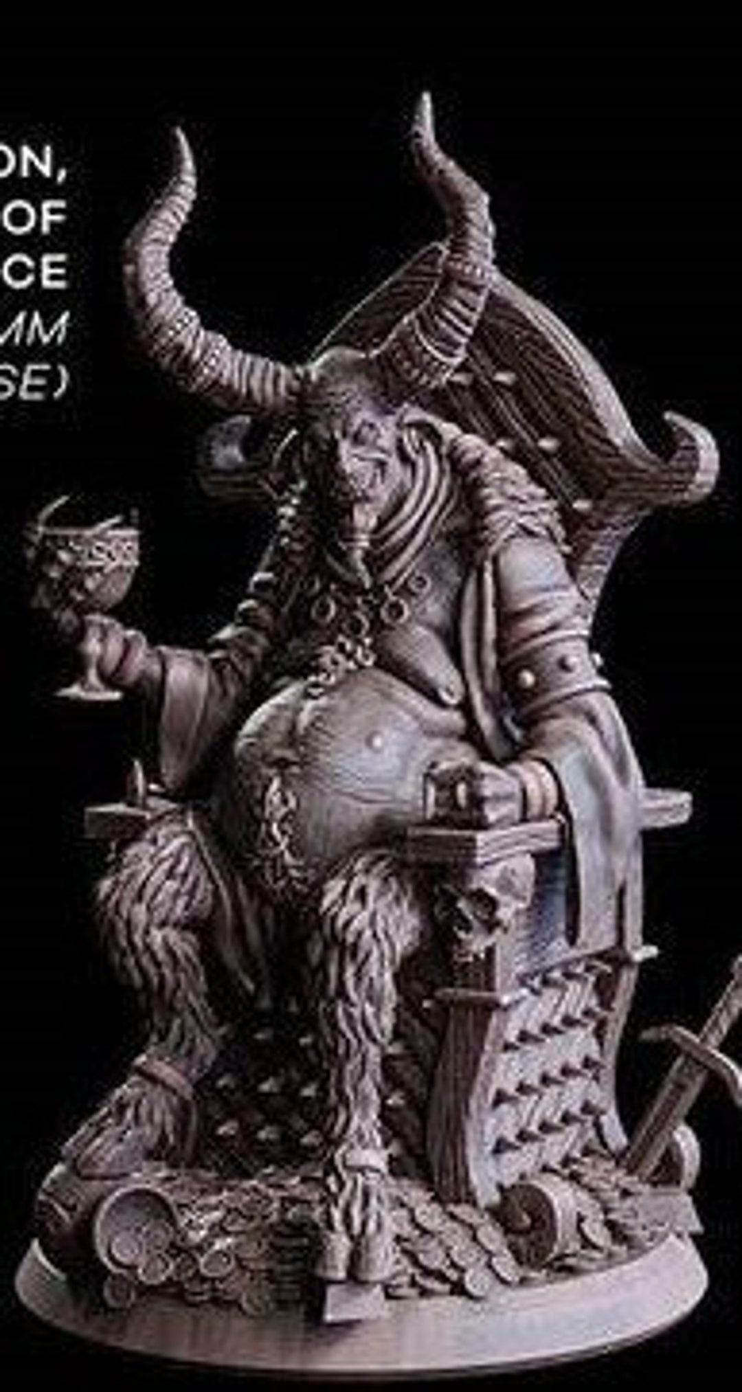 Demon Lord in Chair Dnd Etsy