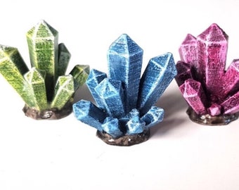 Unpainted /crystal clusters/ dungeons and dragons/crystal pillars