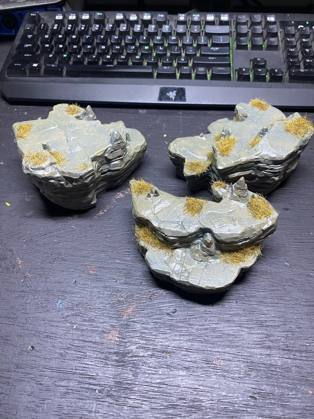 Rocks Clusters 3 Piece Set - Hand Painted - Etsy