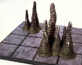 Lg & Small Unpainted stalagmites 28mm