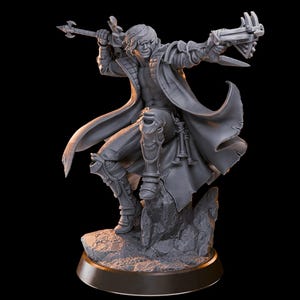 Male Human with Crossbow and Sword / Dnd unpainted mini