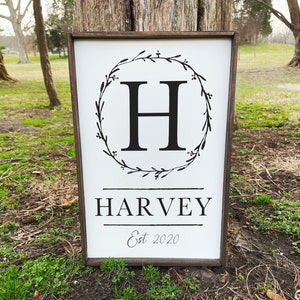 Last Name Custom Sign | Family Name Sign | Custom Name Sign | Last Name Wood Sign | Established Name Sign | Custom Established Sign