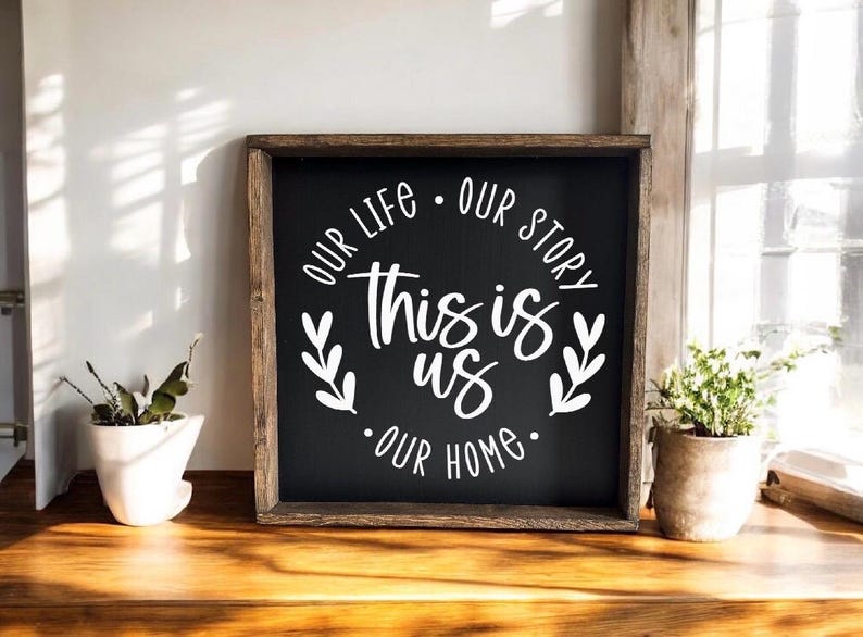 Handmade 'this is Us' Farmhouse Wood Sign: Family Home Decor - Etsy