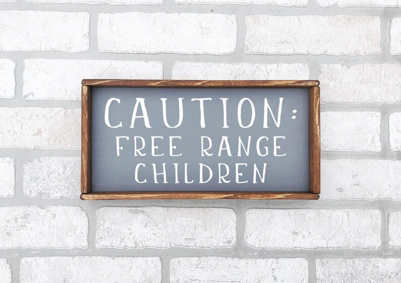 Laundry Sign Farmhouse Signs Wood Signs Wood Signs For Home Decor Kitchen Signs Farmhouse Decor Caution Free Range Children