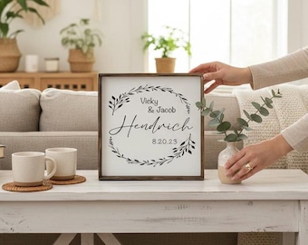 Custom Family Name Wood Sign, Personalized Last Name, Established Date