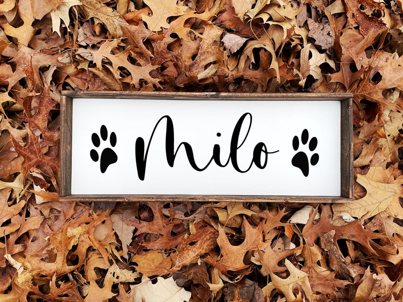 Custom Pet Sign Custom Pet Decor Custom Pet Name Sign Dog Decor Cat Decor Dog Wood Sign Cat Wood Sign Dog Sign Cat Sign image 1