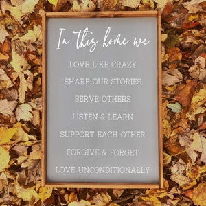 Love Like Crazy Lyrics Wood Sign Modern Farmhouse Wall Decor 