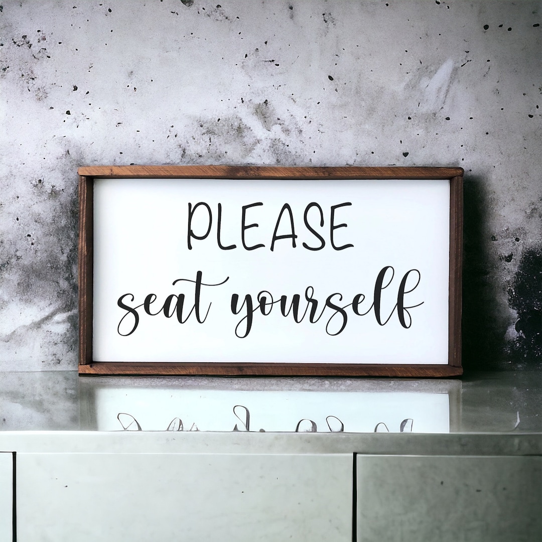 Please Seat Yourself Sign, Bathroom Humor Sign, Restroom Decor, Funny ...