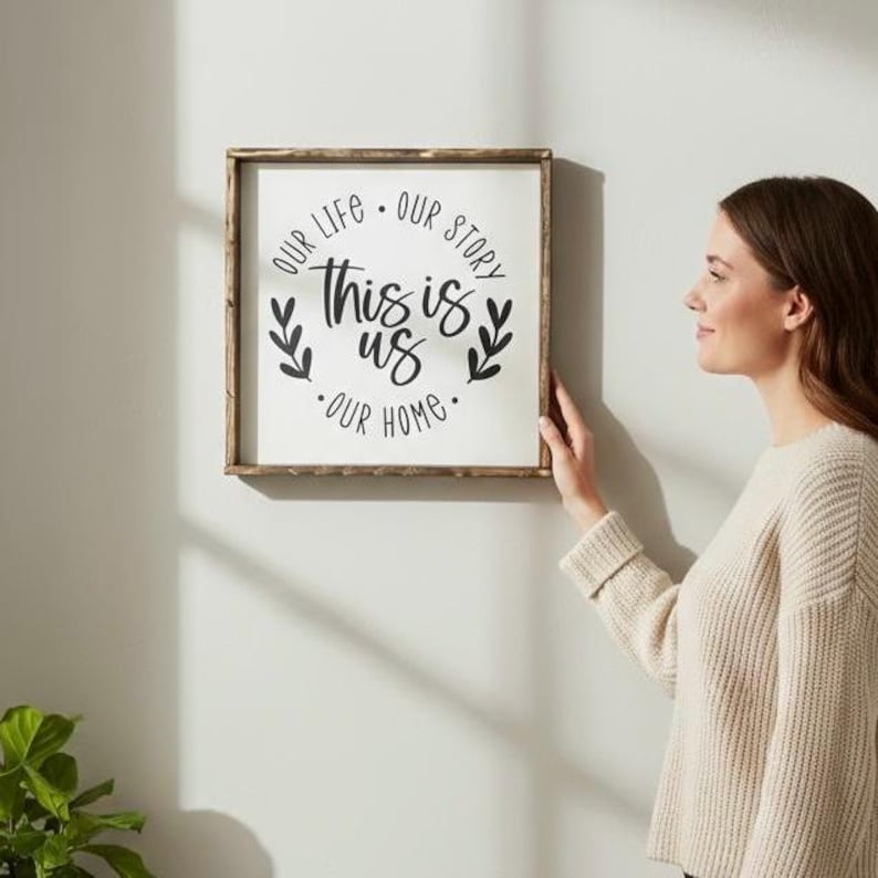 Handmade 'this is Us' Farmhouse Wood Sign: Family Home Decor - Etsy