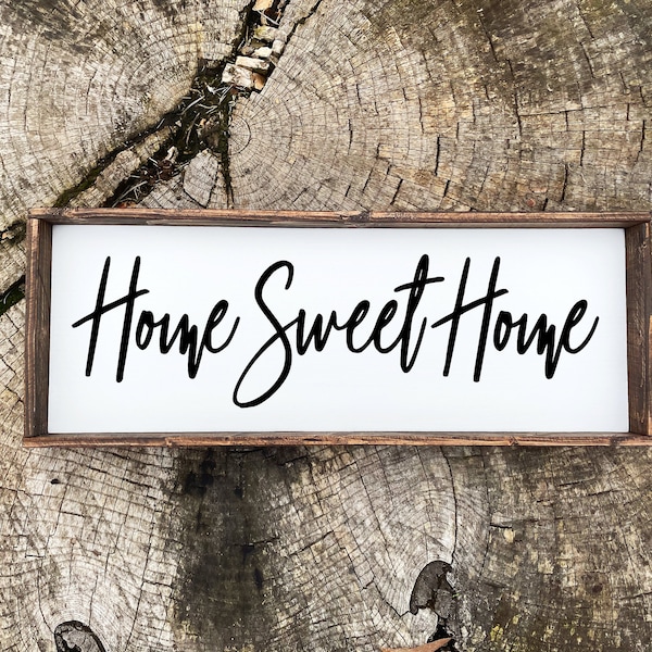 Home Sweet Home sign | Wood Signs | Wood Signs For Home Decor | Bedroom Decor | Farmhouse Signs | Bedroom Shelf Decor | Signs For Home Decor