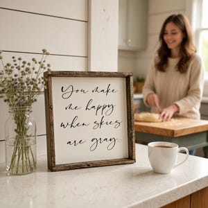 Farmhouse Wood Sign, Uplifting Sunshine Quote, Home Decor