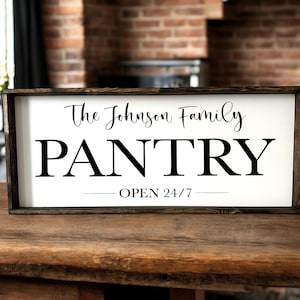 Pantry Sign, Custom Kitchen Sign, Personalized Pantry Sign, Custom Wood Sign, Custom Pantry Sign, Farmhouse Kitchen Decor, Pantry Wall Art