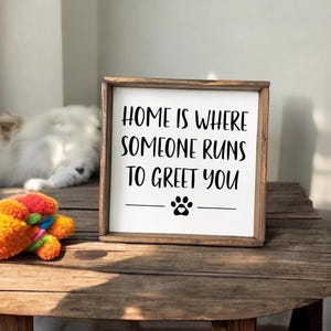 Rustic Pet Welcome Sign, Home Is Where, Farmhouse Pet Quote Sign, Rustic Wood Decor, Pet Lover Gift, Cozy Pet Home Decor, Pet Sign