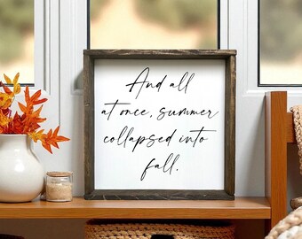 Farmhouse Autumn Wood Sign: Rustic Fall Wall Decor
