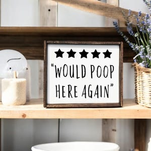 Witty Bath Sign, Poop Again, Farmhouse Art, Rustic Bath, Humor Decor, Toilet Quote, Bathroom Art, Funny Toilet, Wall Decor, Gag Gift Bath