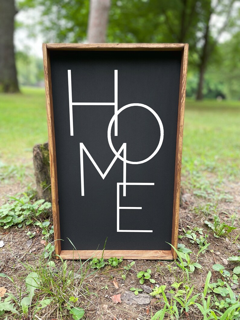 HOME Sign Home Decor Farmhouse Decor Farmhouse Sign Home Etsy