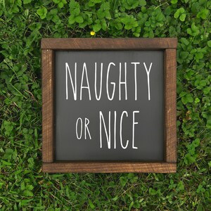 Naughty or Nice Sign Wood Signs Wood Sign for Homes Wood - Etsy