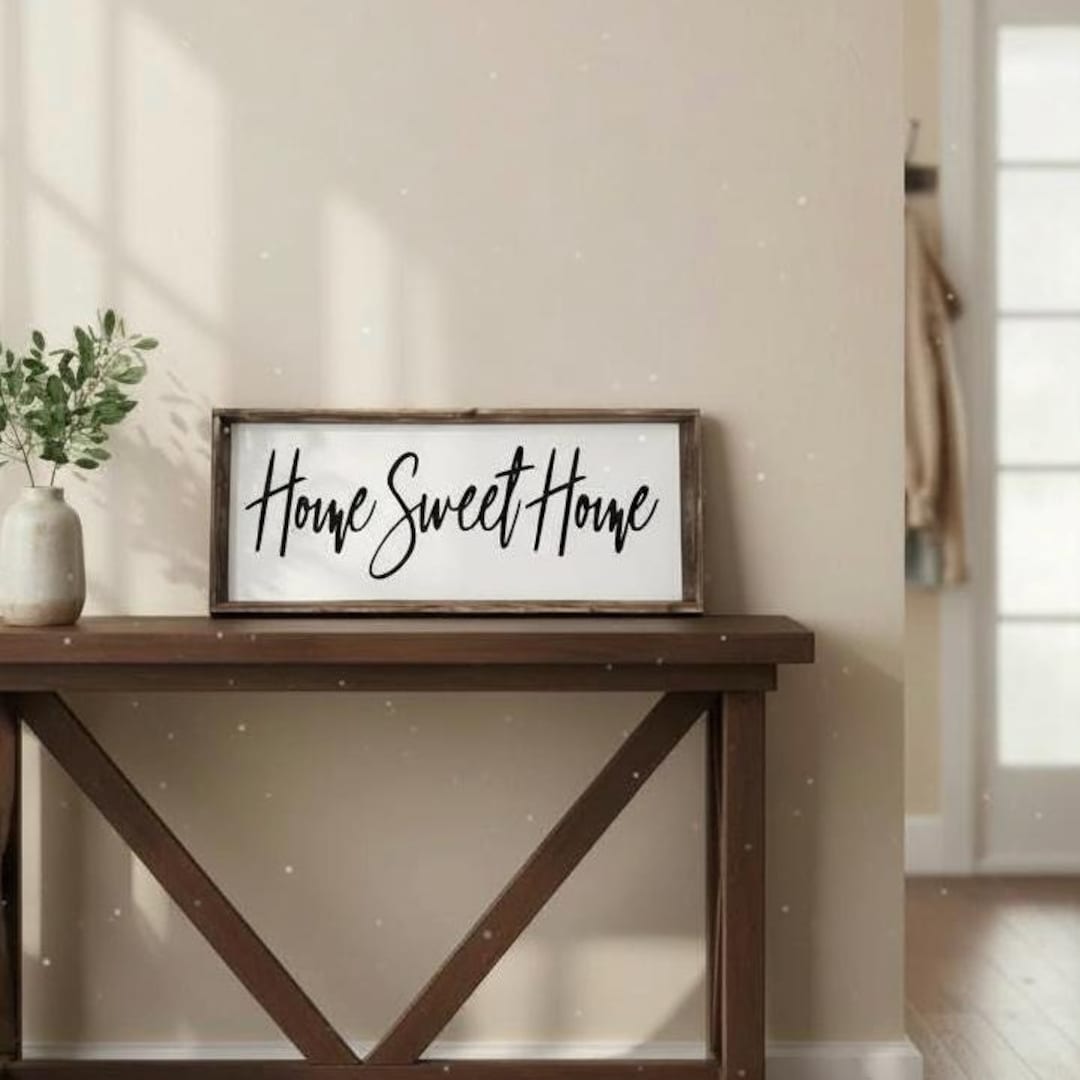 Home Sweet Home Wood Sign: Rustic Farmhouse Decor