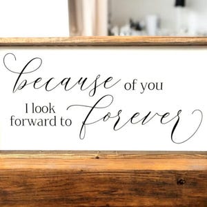 Forever Love Sign, Farmhouse Romantic Decor, Rustic Couples Wood Art, Farmhouse Anniversary Gift, Love Quote Sign, Romantic Wall Decor