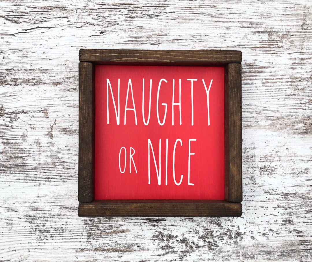 Naughty or Nice Sign Wood Signs Wood Sign for Homes Wood - Etsy
