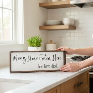 Funny Kitchen Sign: Rustic Farmhouse Wood Decor, Chef Humor