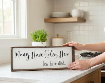 Funny Kitchen Sign: Rustic Farmhouse Wood Decor, Chef Humor