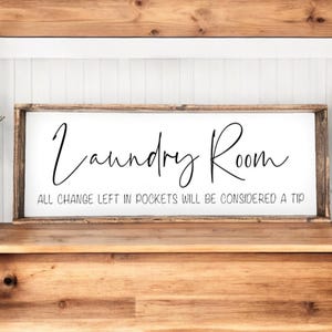 Laundry Sign - Laundry Room Decor - Laundry Room Sign - Laundry Room Decor Farmhouse - Wood Signs - Custom Laundry Room Sign - Home Decor