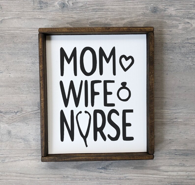 Mom Wife Nurse Sign Wood Signs Wood Signs for Home Decor - Etsy