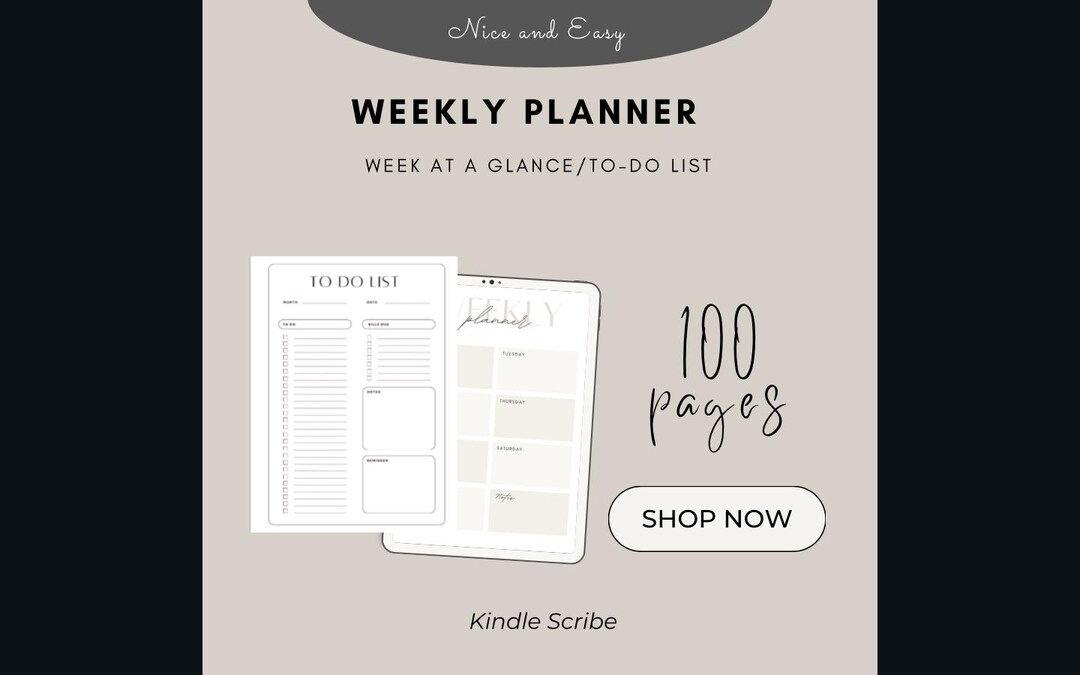 52-week Planner With a Weekly To-do List. - Etsy