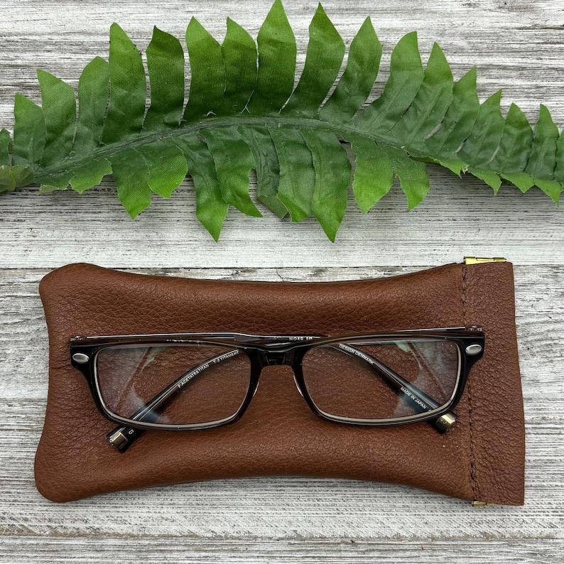 Deerskin Leather Eyeglass Cases,Buckskin Leather Eyeglass Holders, Super Soft, Wonderful Gift, Made In USA. image 3