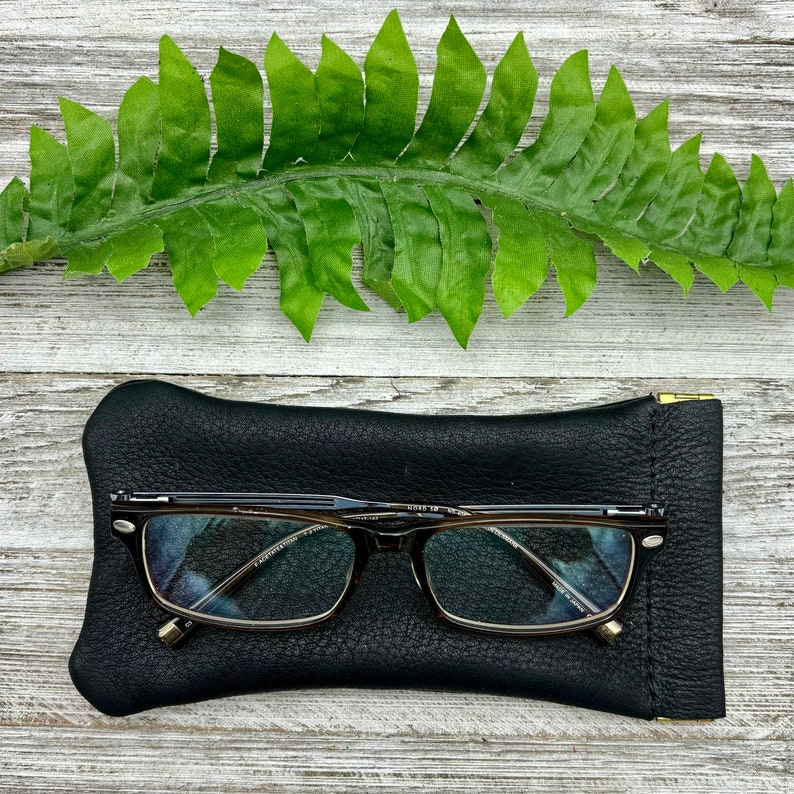 Deerskin Leather Eyeglass Cases,Buckskin Leather Eyeglass Holders, Super Soft, Wonderful Gift, Made In USA. image 2