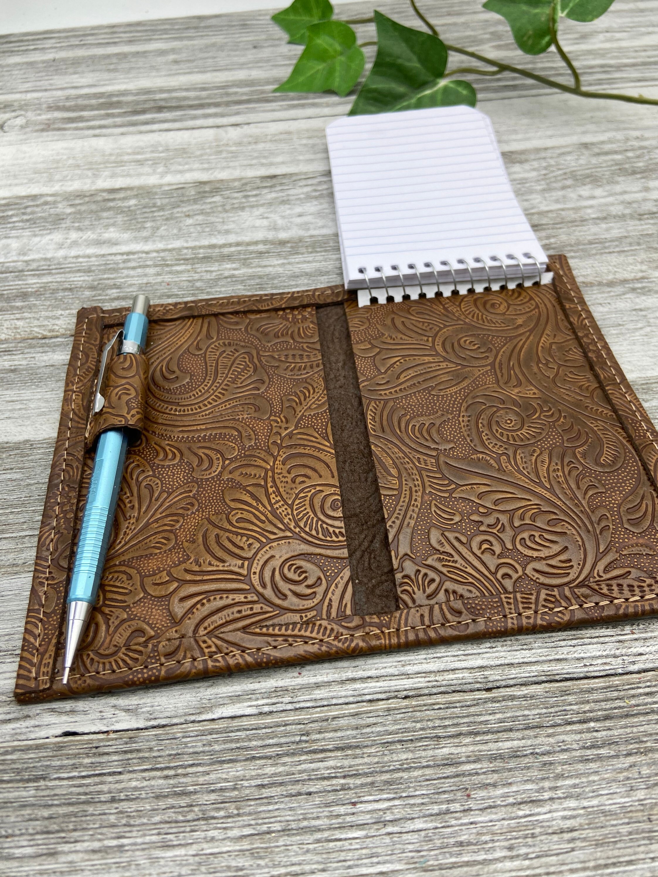 Leather Notepad Mini Memo Pad Mini Leather Journal Etsy