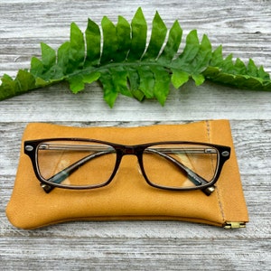 Deerskin Leather Eyeglass Cases,Buckskin Leather Eyeglass Holders, Super Soft, Wonderful Gift, Made In USA. image 5