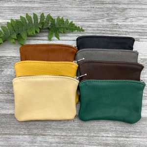 6" Deerskin Purse, Large Zipper Pouch, 6"x 4", Leather Purse, Leather Coin Pouch, Super Soft, Buckskin Purse, Made In USA.