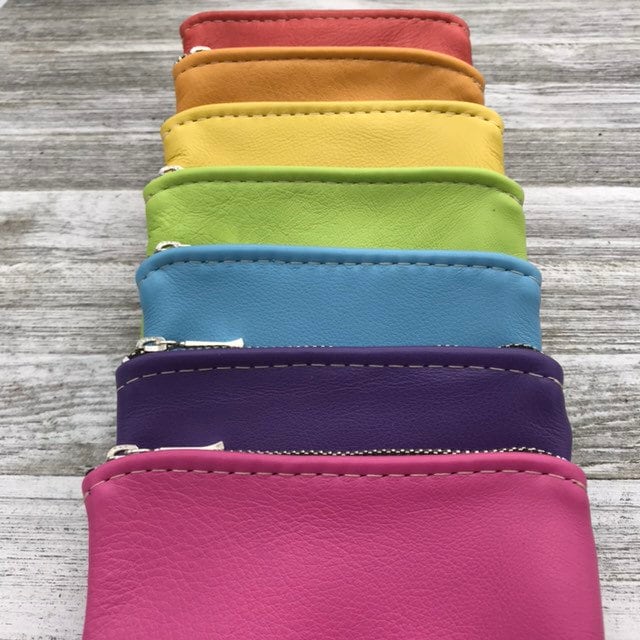 Small Leather Zipper Pouch(4 inch), Leather Coin Pouch, Spring/Summer…