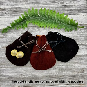 Deerskin Suede Side Out Marble Pouch, Deerskin Drawstring Pouch, Deer Hide Bag, Medium 6.5-inch x 5-inch, Super Soft, Dice Bag, Made In USA