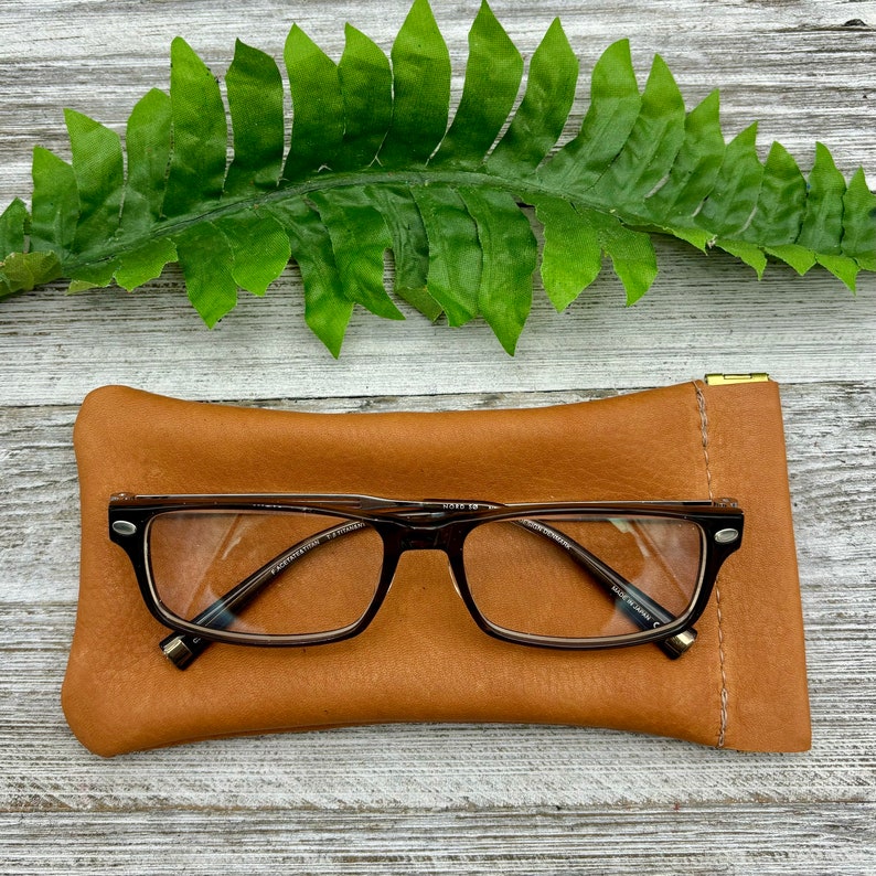 Deerskin Leather Eyeglass Cases,Buckskin Leather Eyeglass Holders, Super Soft, Wonderful Gift, Made In USA. image 4