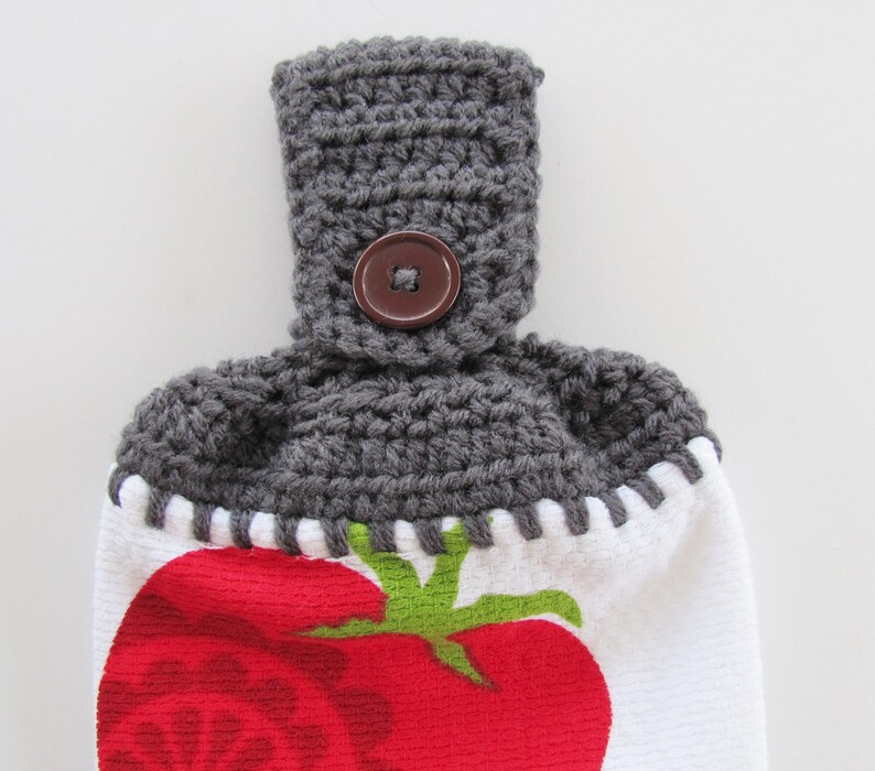 Hanging Kitchen Towel Button Loop Hang 100 Cotton Waffle Etsy