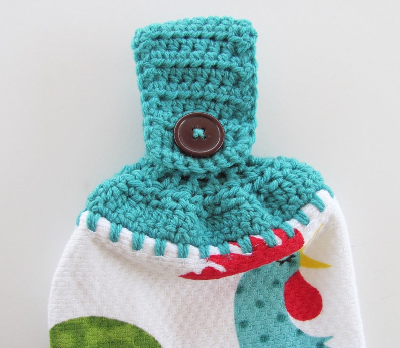 Hanging Kitchen Towel Button Loop Hang 100 Cotton Waffle Etsy