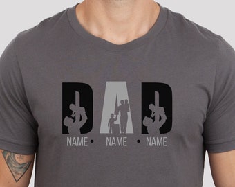 Personalized Dad Shirt, Custom Dad, Personalized Papa Shirt, Father's Day Gift, Custom Daddy Shirt, Dad Gift Ideas, Unique Father T-Shirt