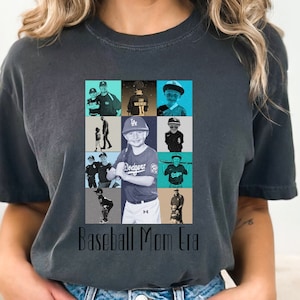 Custom Baseball Mom Era Photo T-Shirt, Personalized Baseball Mom Tee, Baseball Photo Shirt, Baseball Mom Era, Baseball Mama Shirt