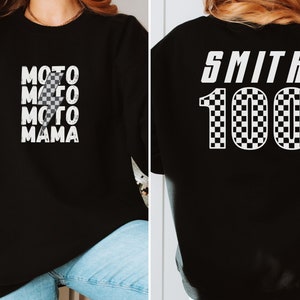 Custom Moto Mom Sweatshirt: Personalized Motocross Race Day Shirt