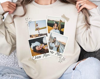 Maglietta personalizzata con foto per mamma cheerleader: maglietta o felpa personalizzata per cheerleader