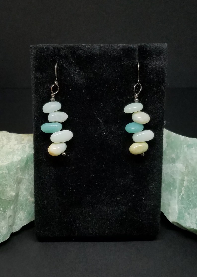 Amazonite Polished Pebble Earrings