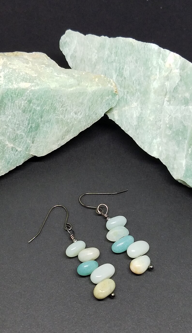 Amazonite Polished Pebble Earrings